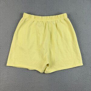 VTG LEE Shorts Sweatshirt Yellow Extra Large USA Made Cotton Blend Elastic Waist